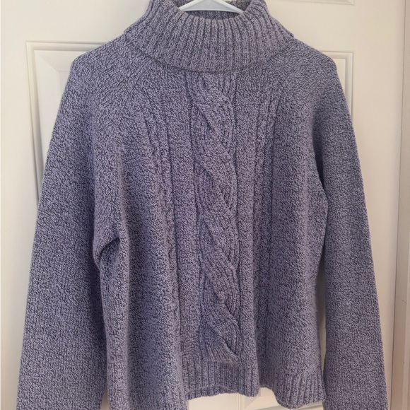 Carolyn Taylor Sweaters - Carolyn Taylor Purple Knit Turtleneck Sweater